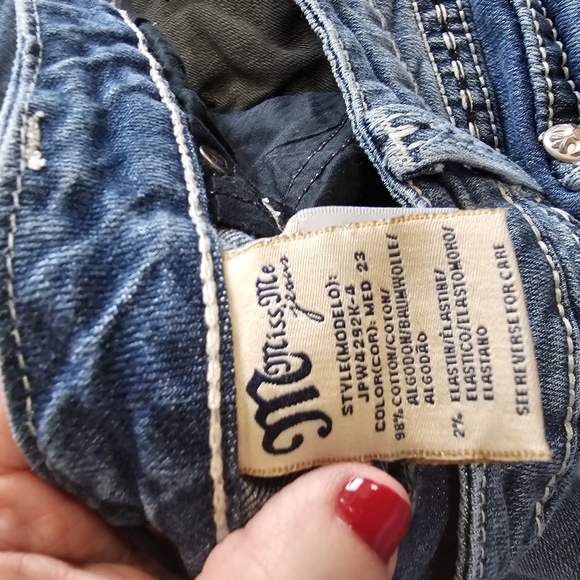 Miss Me Blue Boot Cut Jeans Classic Style - Picture 7 of 11